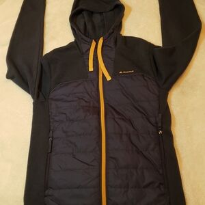 Quechua Black Jacket with Orange Trim
